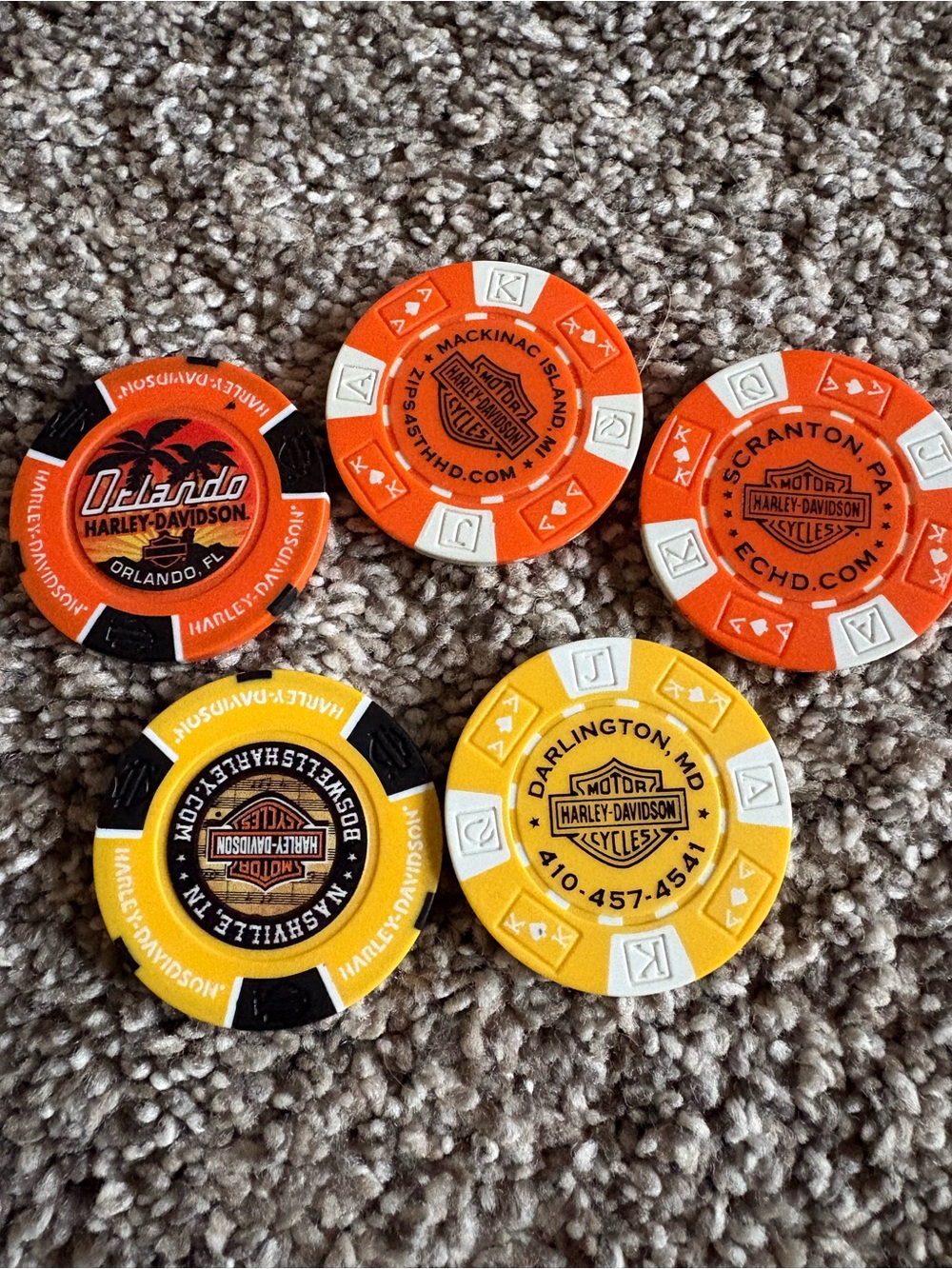 Harley Davidson poker chips